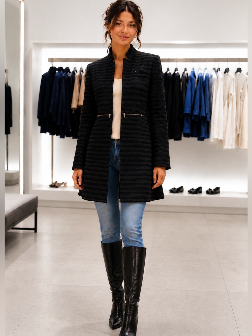 NWT $368 BCBGMAXAZRIA SIZE S Black A Line AREUA Coat Blazer Jacket sz S